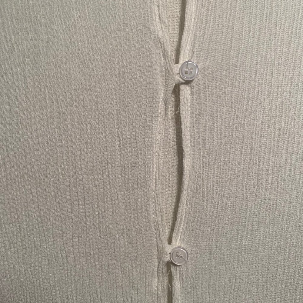 White Flutter Sleeve Blouse - image 5